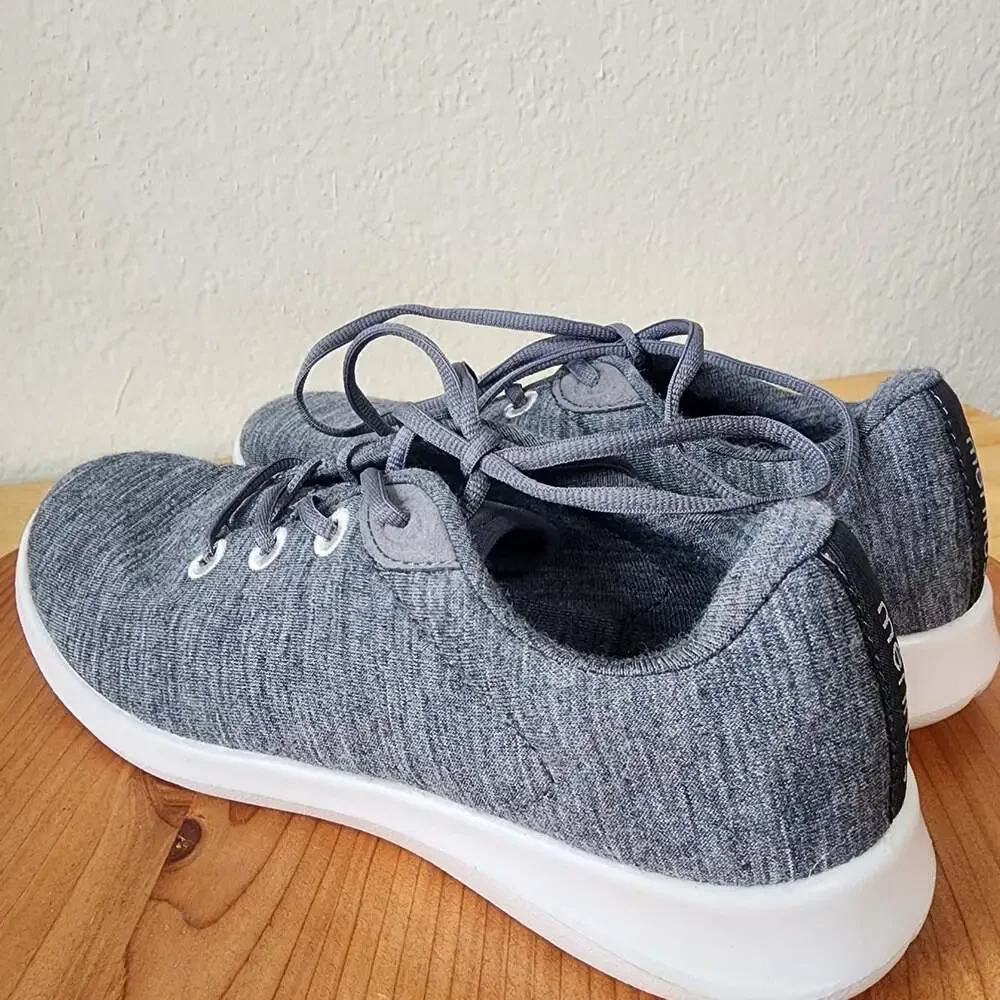 Merinos Shoes Womens Size 8 Gray Wool Knit Walking Sneakers Comfort Lightweight